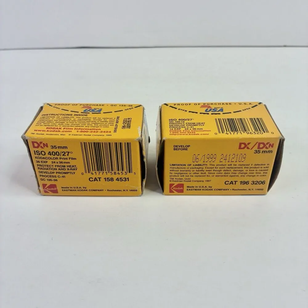 Lot of 3 KODAK Max 400 35mm Color Film 24 Exposures, Expired 1999/2001